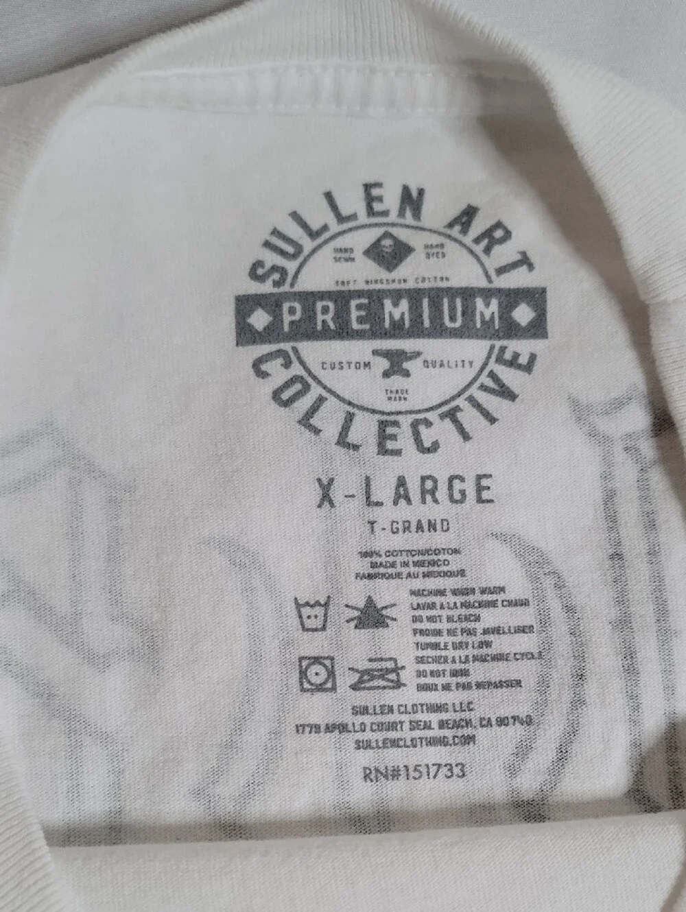 Sullen Art Mens White Short Sleeve Graphic Tee